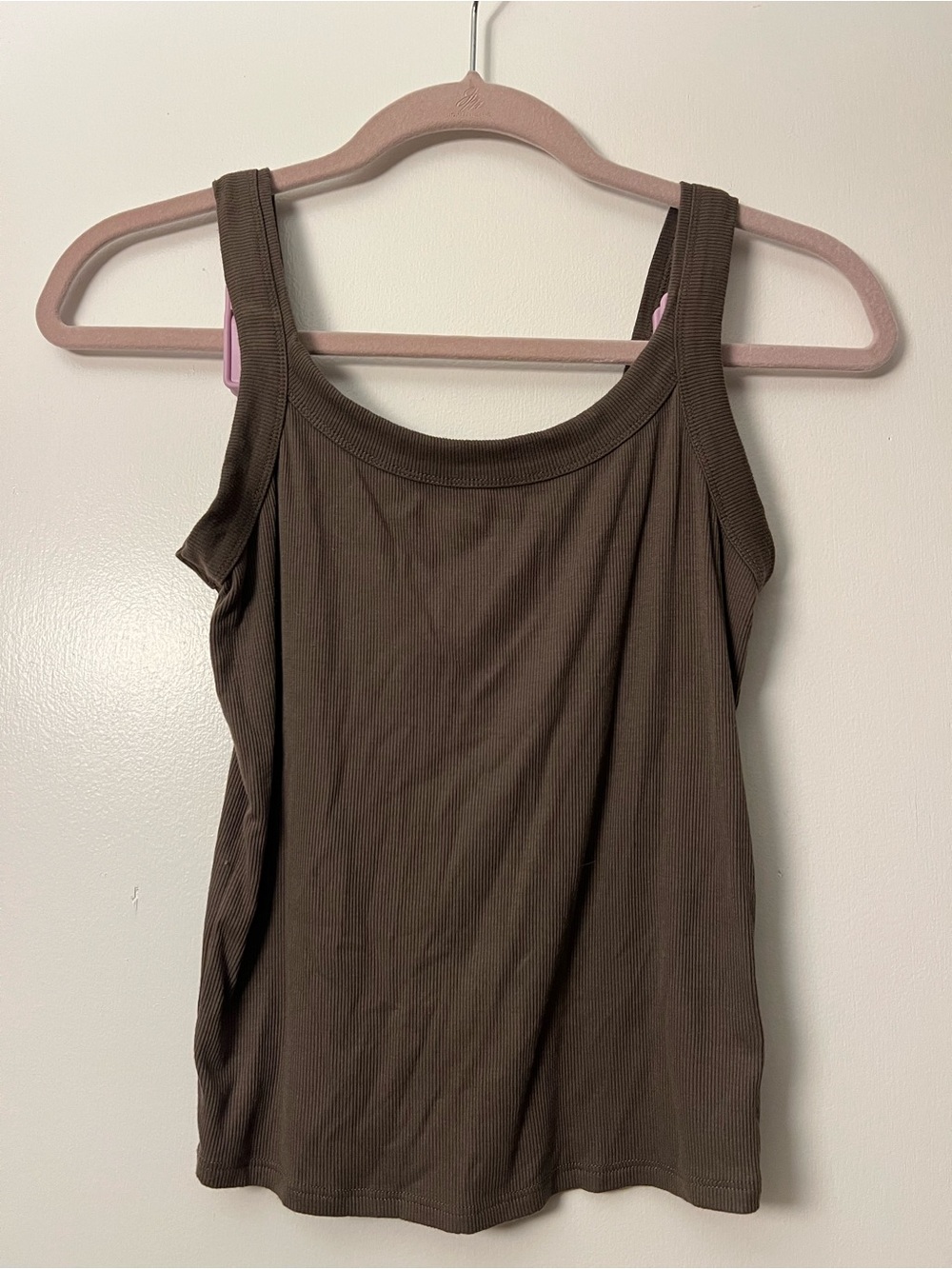 wild fable Dark Olive Green Ribbed Tank Top